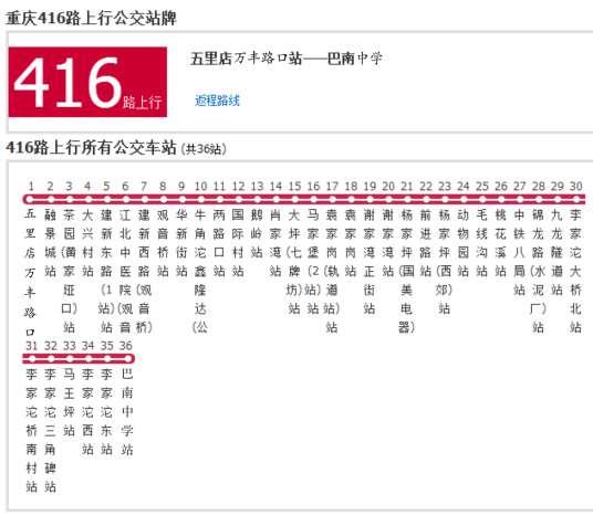 重庆公交416路