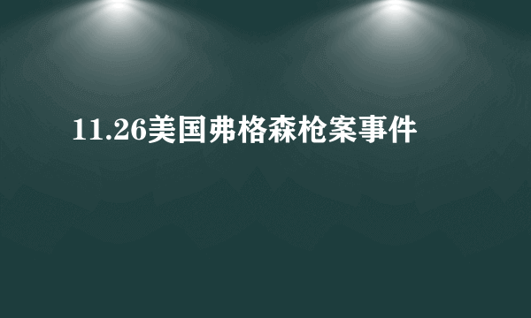 11.26美国弗格森枪案事件