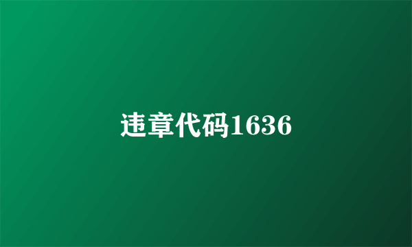 违章代码1636