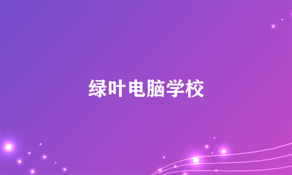 绿叶电脑学校