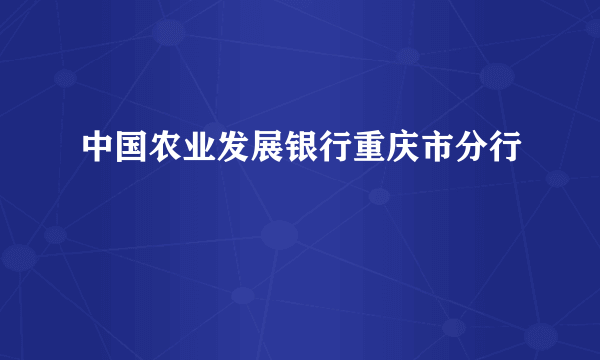 中国农业发展银行重庆市分行