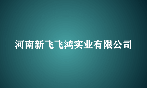 河南新飞飞鸿实业有限公司