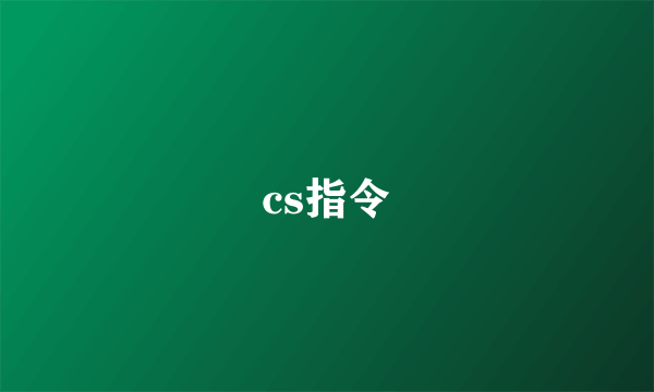 cs指令