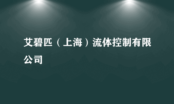 艾碧匹（上海）流体控制有限公司