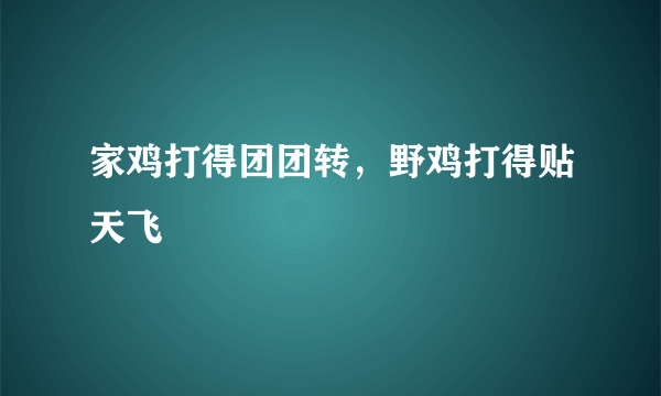 家鸡打得团团转，野鸡打得贴天飞