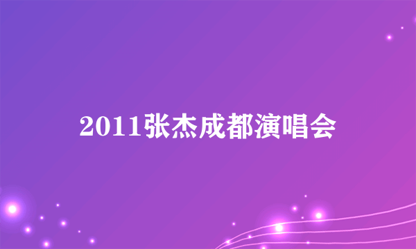 2011张杰成都演唱会