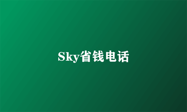 Sky省钱电话