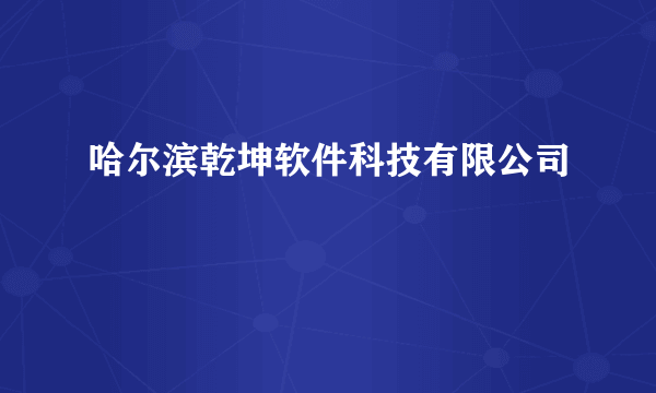 哈尔滨乾坤软件科技有限公司