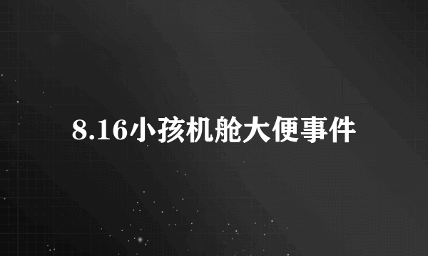 8.16小孩机舱大便事件