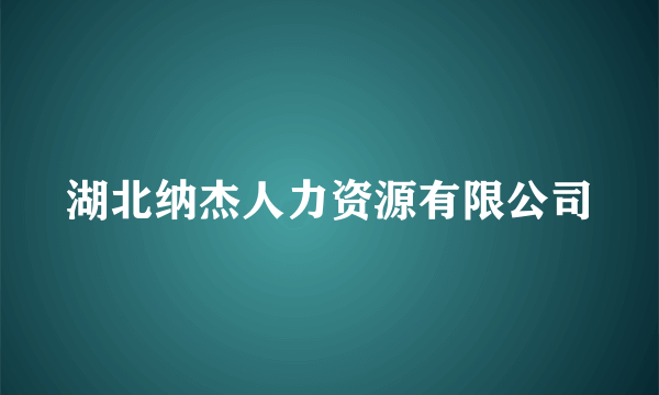 湖北纳杰人力资源有限公司