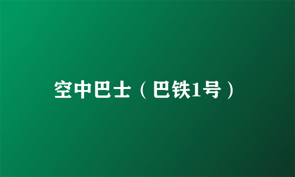 空中巴士（巴铁1号）