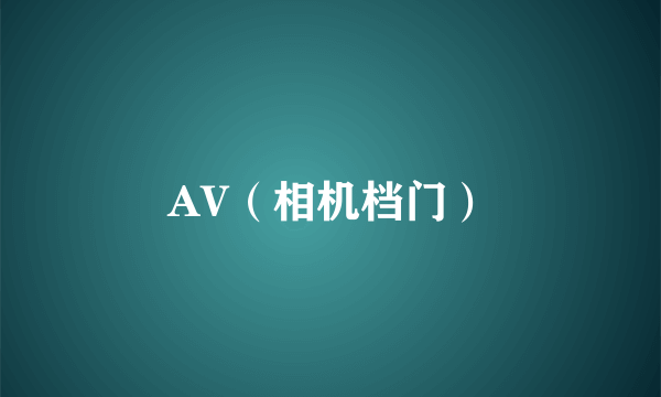 AV（相机档门）