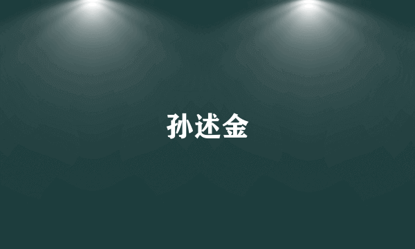 孙述金