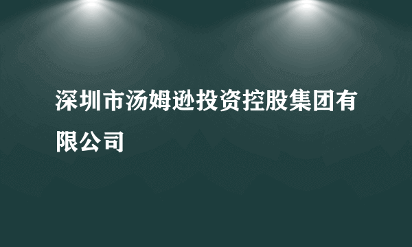 深圳市汤姆逊投资控股集团有限公司