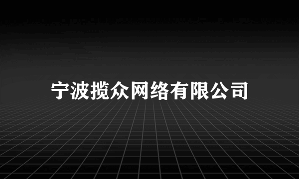 宁波揽众网络有限公司