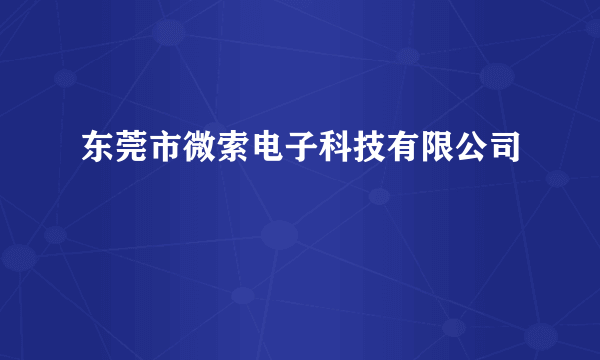 东莞市微索电子科技有限公司