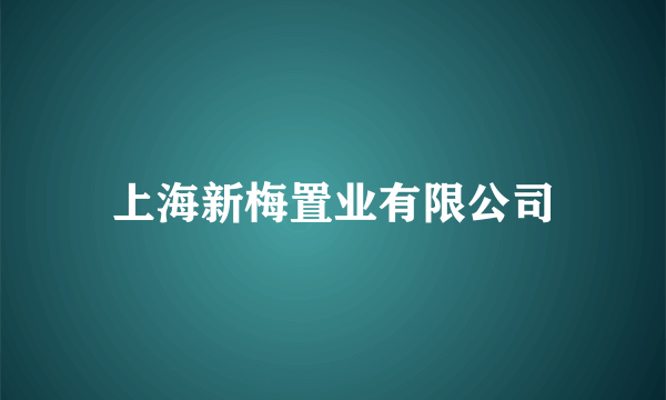 上海新梅置业有限公司