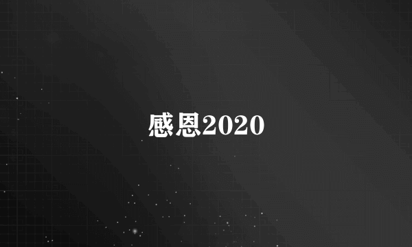 感恩2020