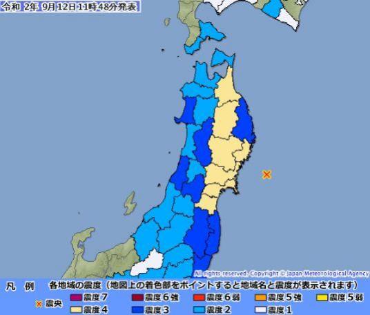 9·12日本宫城近海地震