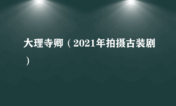 大理寺卿（2021年拍摄古装剧）