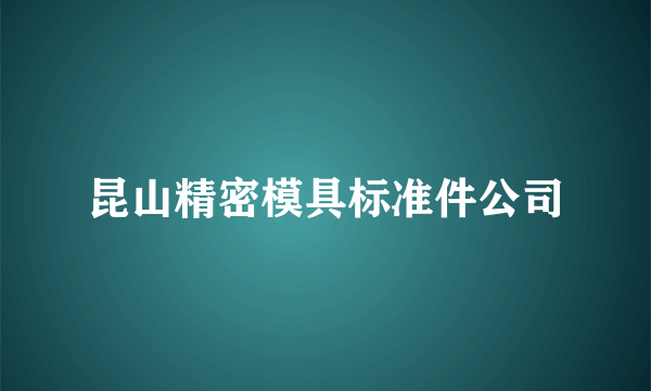 昆山精密模具标准件公司