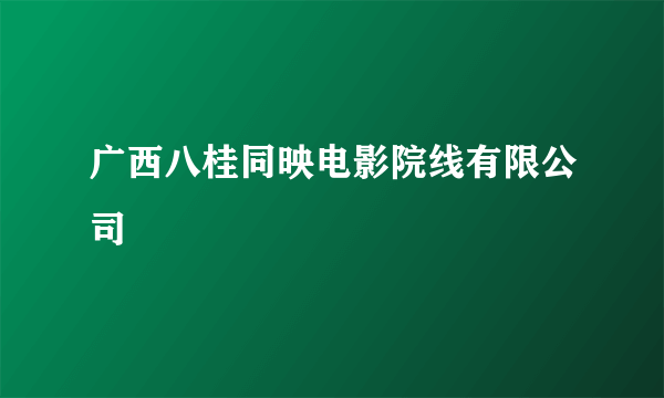 广西八桂同映电影院线有限公司