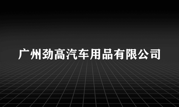 广州劲高汽车用品有限公司