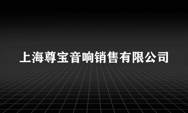 上海尊宝音响销售有限公司