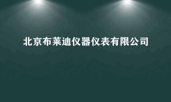 北京布莱迪仪器仪表有限公司