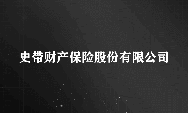 史带财产保险股份有限公司