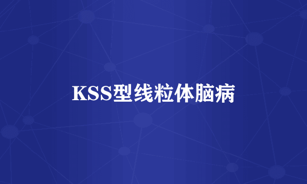 KSS型线粒体脑病