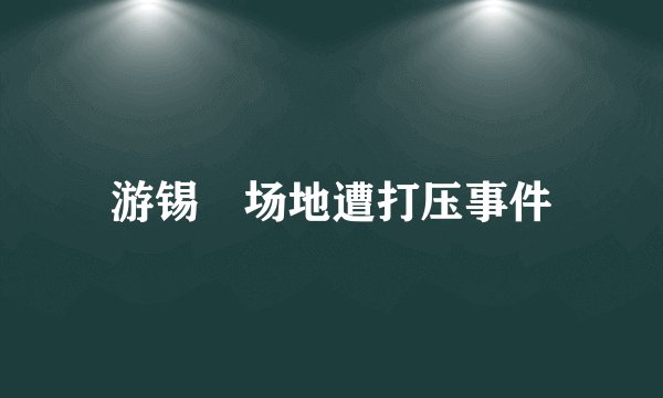 游锡堃场地遭打压事件