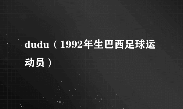 dudu（1992年生巴西足球运动员）