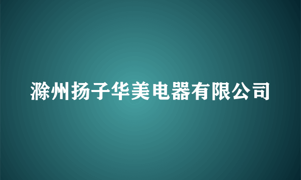 滁州扬子华美电器有限公司