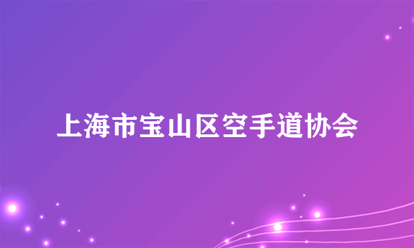 上海市宝山区空手道协会