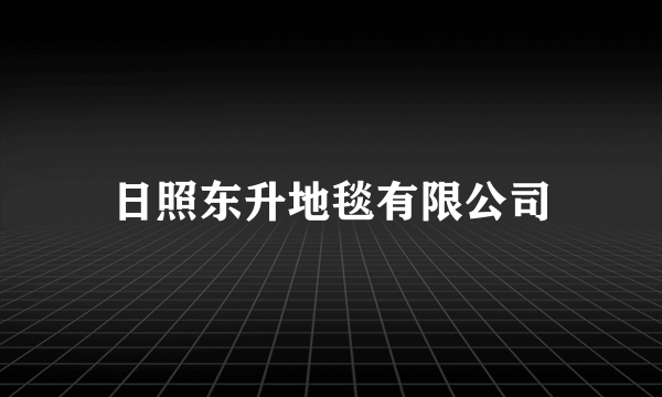 日照东升地毯有限公司