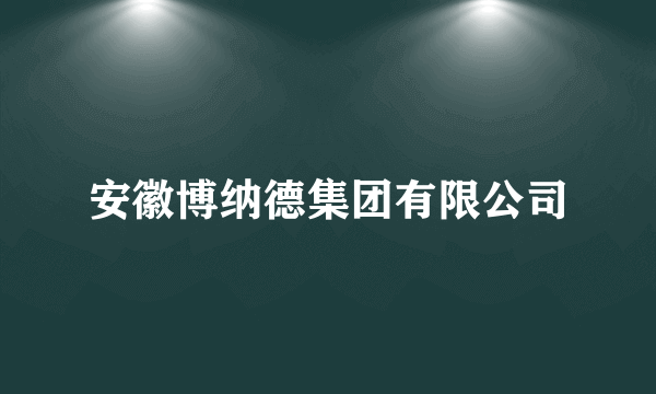 安徽博纳德集团有限公司