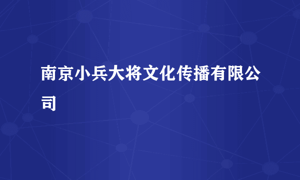 南京小兵大将文化传播有限公司