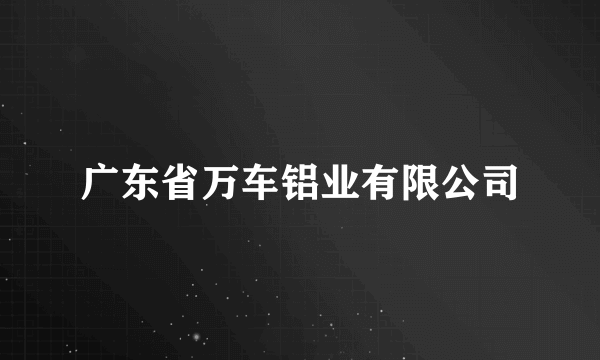 广东省万车铝业有限公司