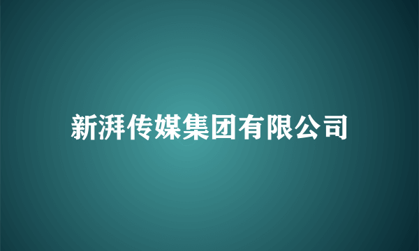 新湃传媒集团有限公司