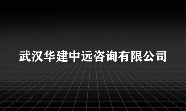 武汉华建中远咨询有限公司