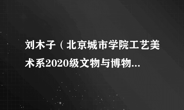 刘木子（北京城市学院工艺美术系2020级文物与博物馆学专业本科生）