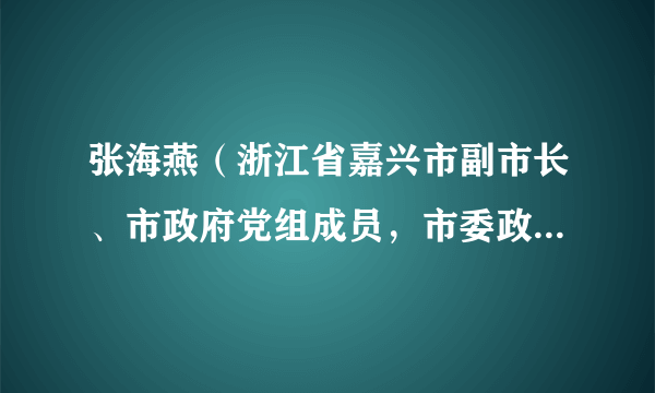 张海燕（浙江省嘉兴市副市长、市政府党组成员，市委政法委副书记，市公安局局长、督察长、党委书记）