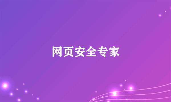 网页安全专家