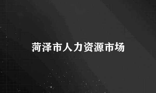 菏泽市人力资源市场