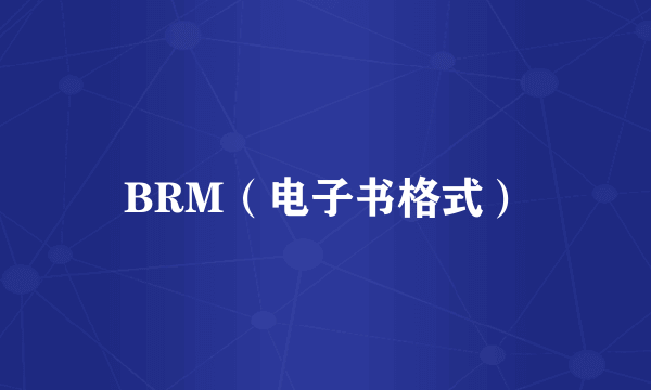 BRM（电子书格式）