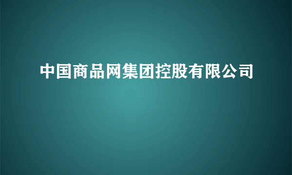 中国商品网集团控股有限公司