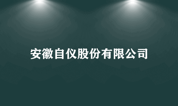 安徽自仪股份有限公司