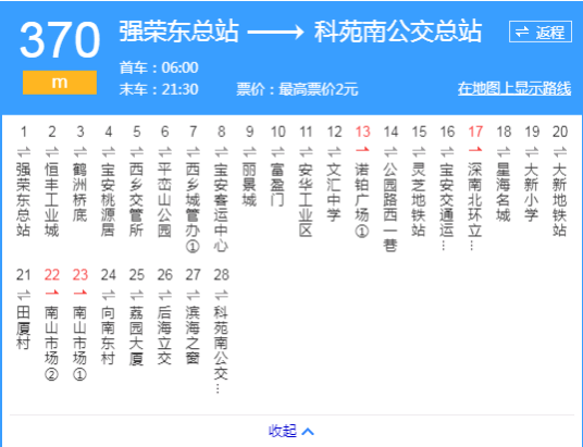 深圳公交M370路