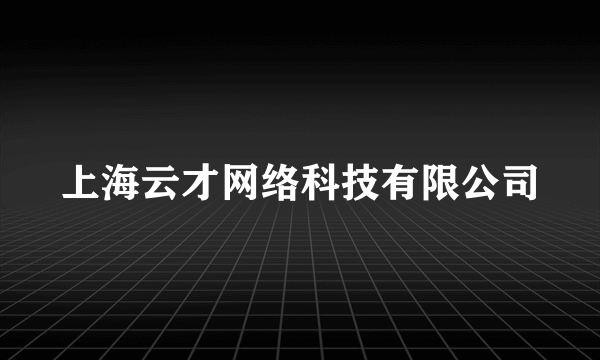 上海云才网络科技有限公司